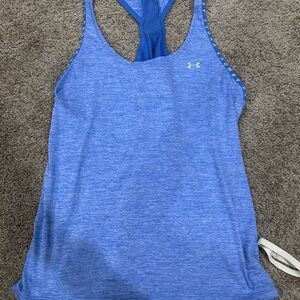 under armor blue tank, size L